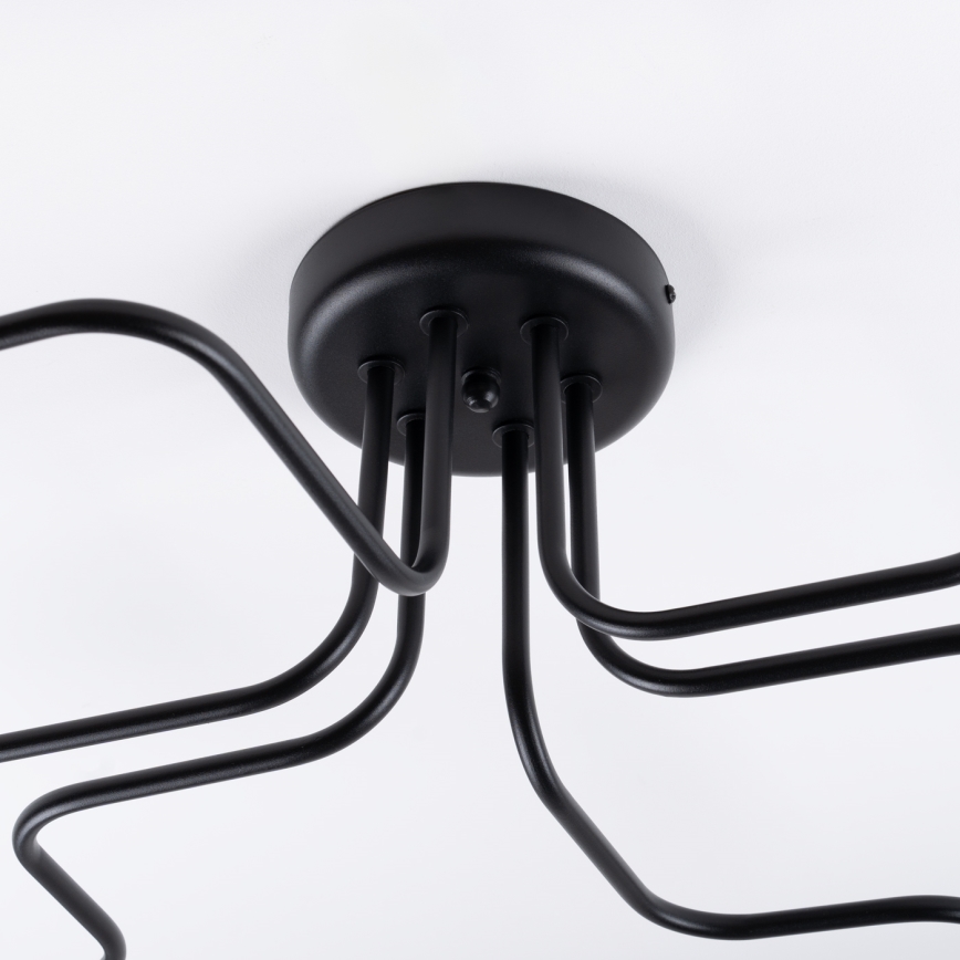 Пристельова люстра VECTOR 6xE27/15W/230V чорний