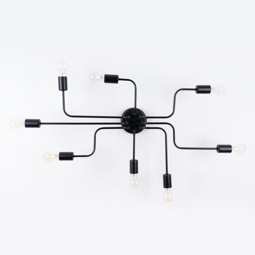 Припотолочная люстра VECTOR 8xE27/15W/230V черный