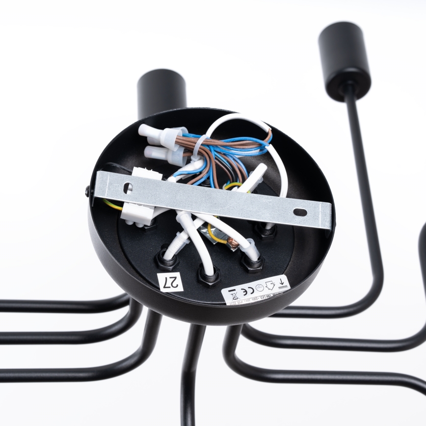 Припотолочная люстра VECTOR 8xE27/15W/230V черный