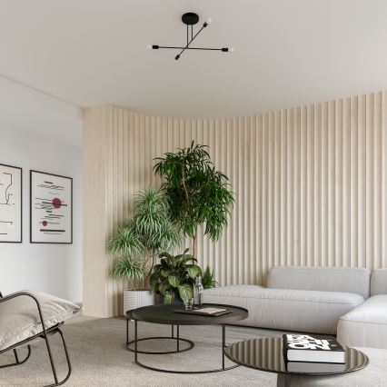 Люстра на штанзі NORAH 4xE27/15W/230V чорний