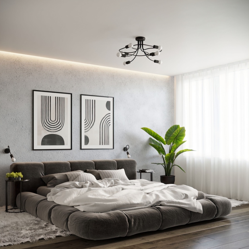 Настенная лампа LEVAR 1xE27/15W/230V черный