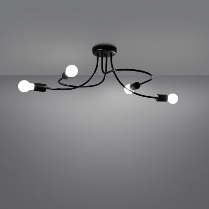 Люстра на штанге LEVAR 4xE27/15W/230V черный