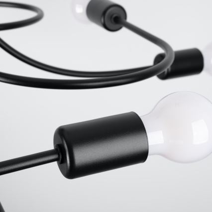 Люстра на штанге LEVAR 8xE27/15W/230V черный