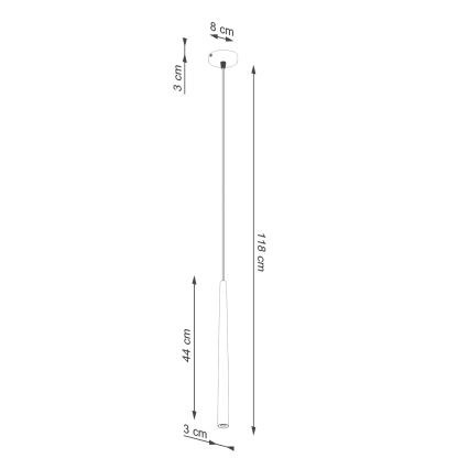Подвесная люстра BLISS 1xG9/8W/230V черный