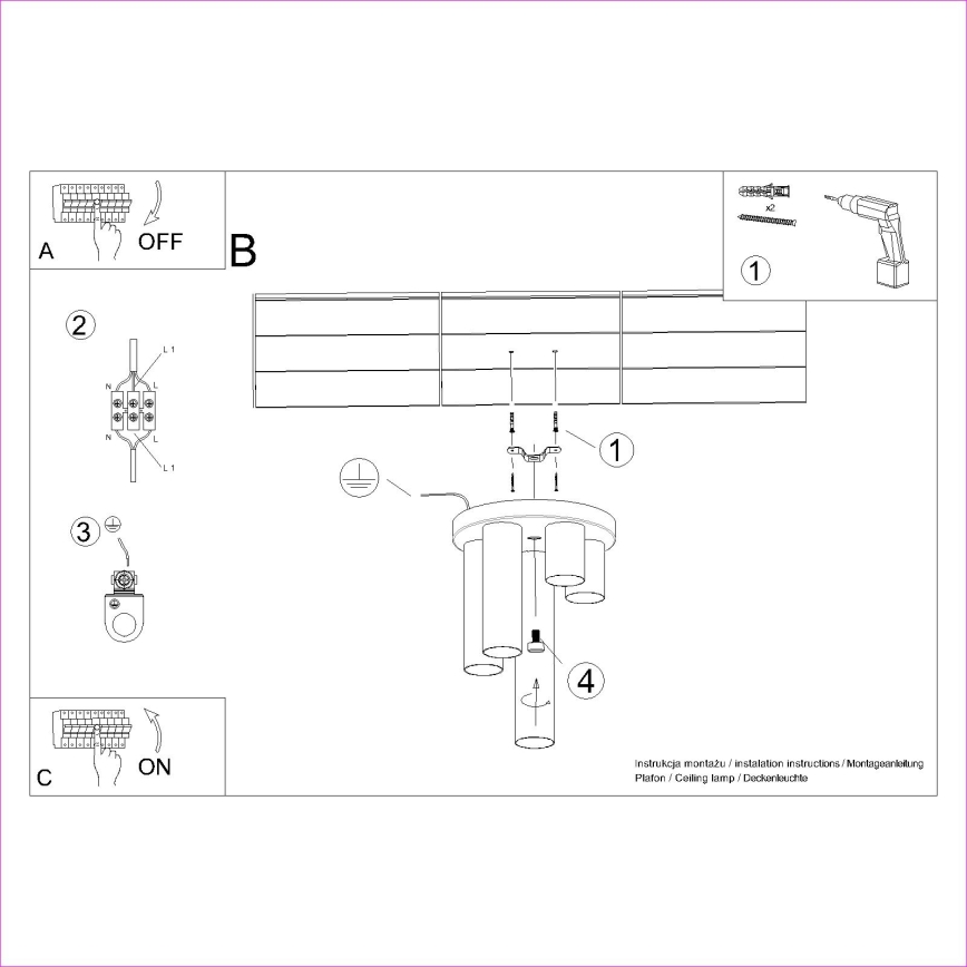 Точковий світильник LAGOS 5xGU10/10W/230V білий