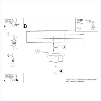 Точковий світильник LAGOS 3xGU10/10W/230V чорний