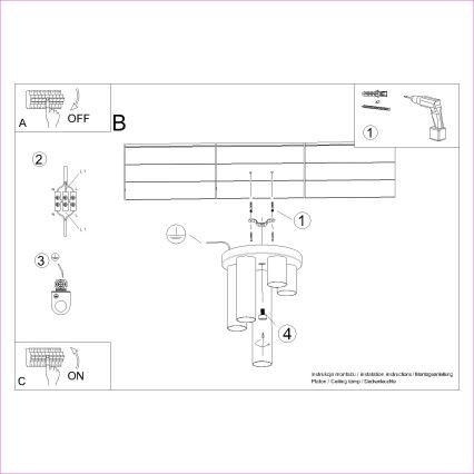 Точечный светильник LAGOS 5xGU10/10W/230V черный