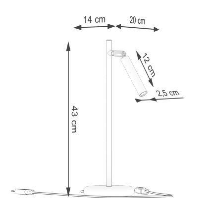 Настольная лампа PASTELO 1xG9/8W/230V золотистый