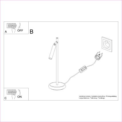 Настольная лампа PASTELO 1xG9/8W/230V золотистый