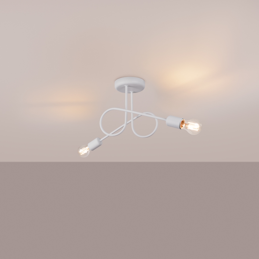 Пристельова люстра LOOP 2xE27/15W/230V білий