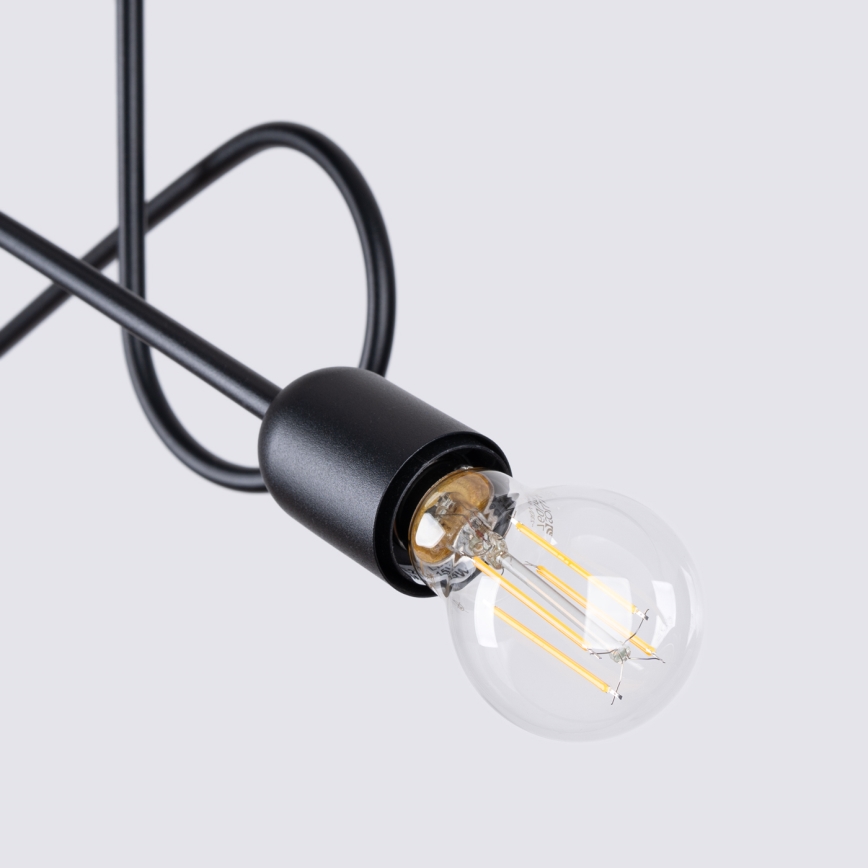 Пристельова люстра LOOP 2xE27/15W/230V чорний