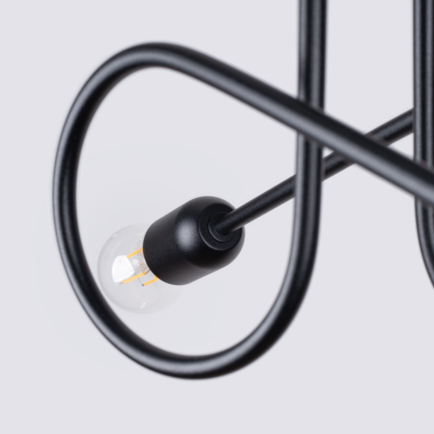 Пристельова люстра LOOP 2xE27/15W/230V чорний