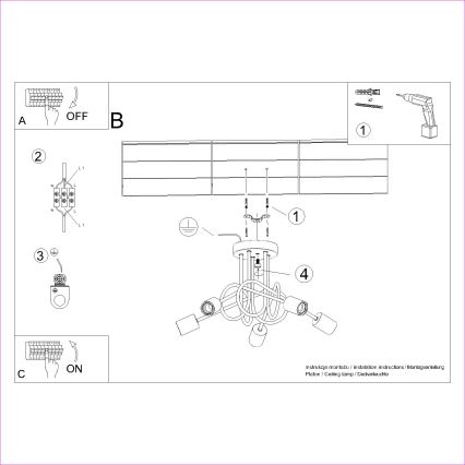 Пристельова люстра EMBER 5xE27/15W/230V білий/бежевий/бук