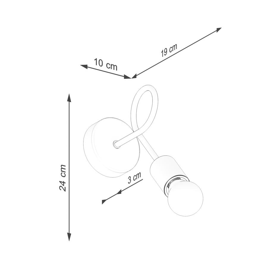 Настенная лампа EMBER 1xE27/15W/230V черный/бежевый/бук