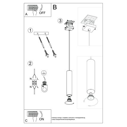 Подвесная люстра LAGOS 1xGU10/10W/230V кремовый
