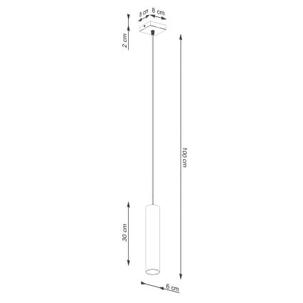 Підвісна люстра LAGOS 1xGU10/10W/230V зелений