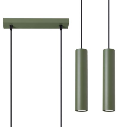 Подвесная люстра LAGOS 2xGU10/10W/230V зеленый