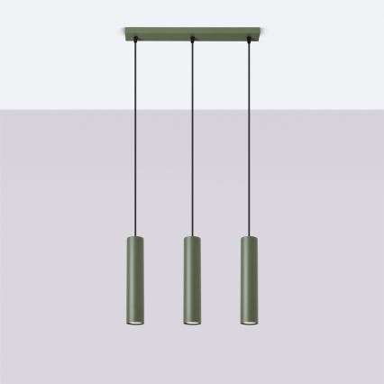 Подвесная люстра LAGOS 3xGU10/10W/230V зеленый