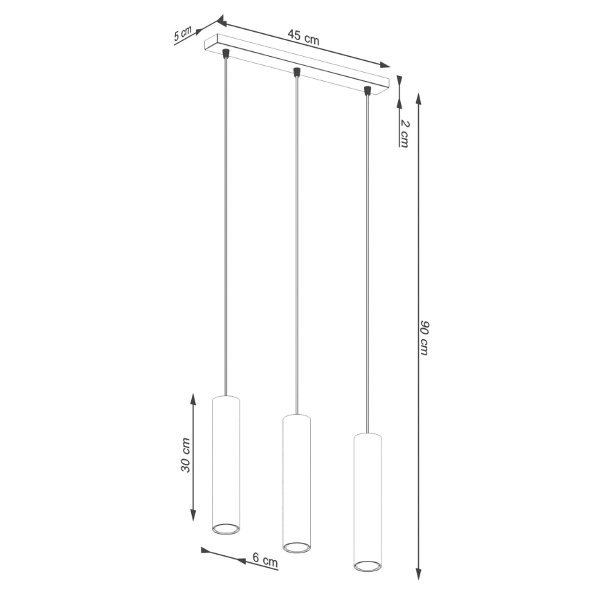 Подвесная люстра LAGOS 3xGU10/10W/230V зеленый