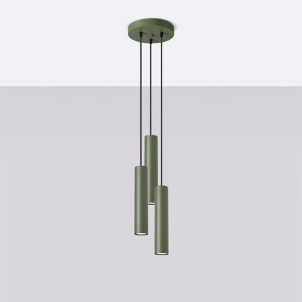 Подвесная люстра LAGOS 3xGU10/10W/230V зеленый
