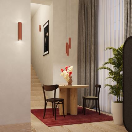 Підвісна люстра LAGOS 3xGU10/10W/230V червоний