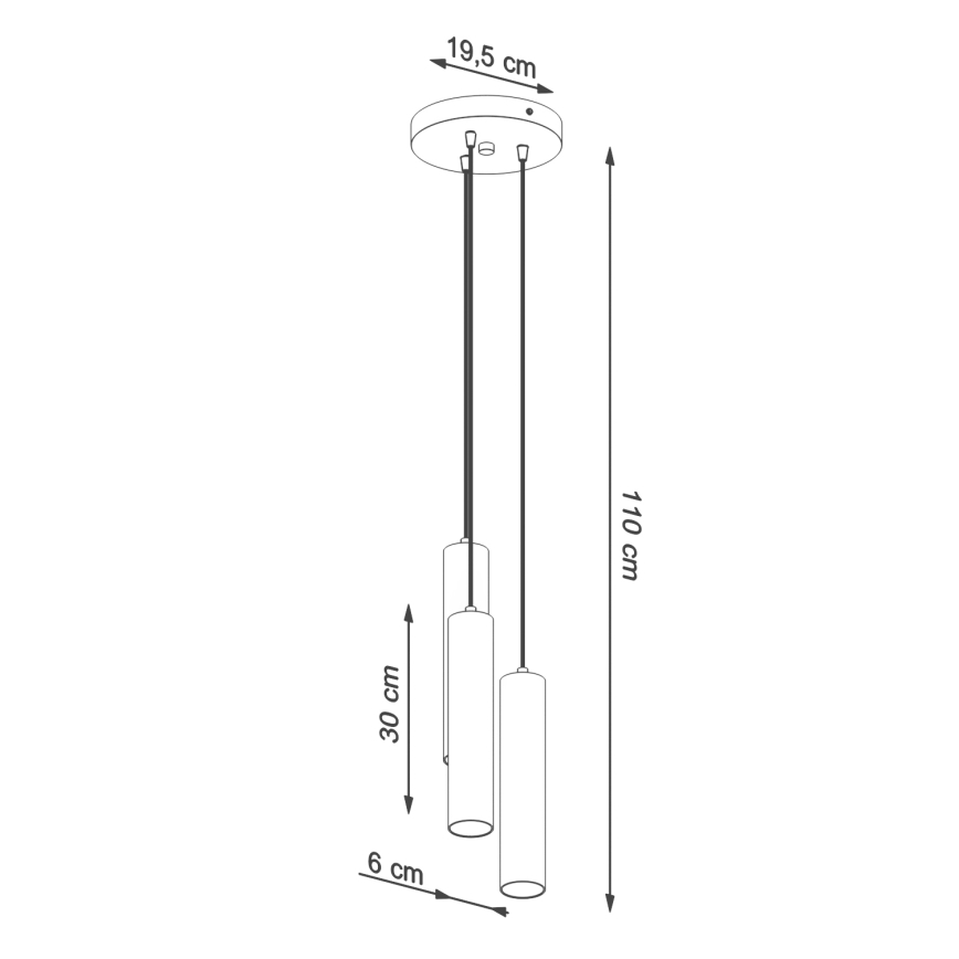 Подвесная люстра LAGOS 3xGU10/10W/230V красный