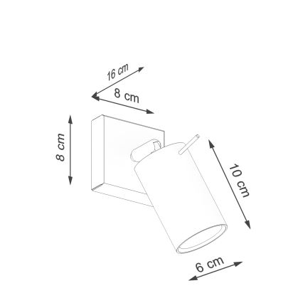 Настенный точечный светильник RING 1xGU10/10W/230V кремовый