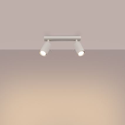 Точечный светильник RING 2xGU10/10W/230V кремовый