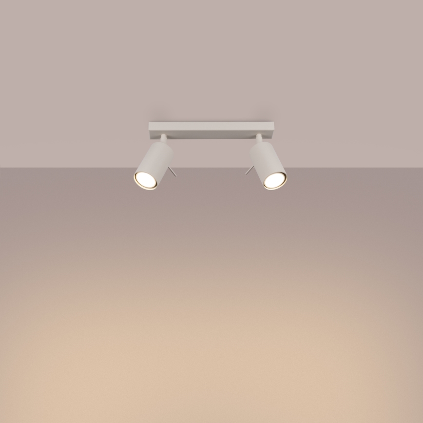 Точковий світильник RING 2xGU10/10W/230V кремовий