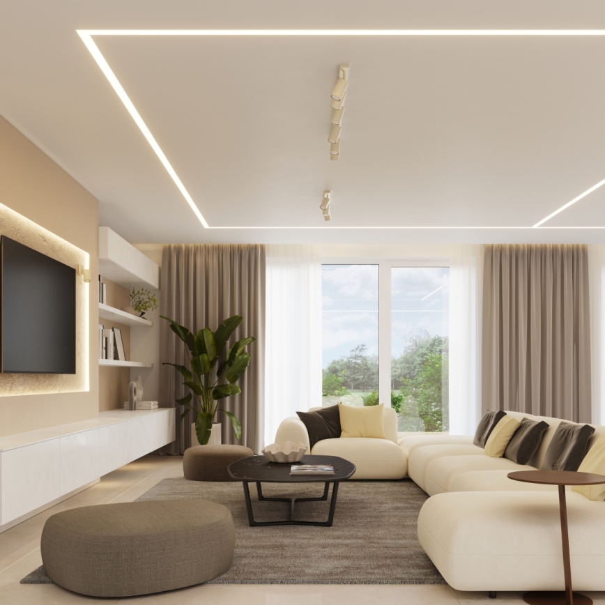 Точечный светильник RING 3xGU10/10W/230V кремовый