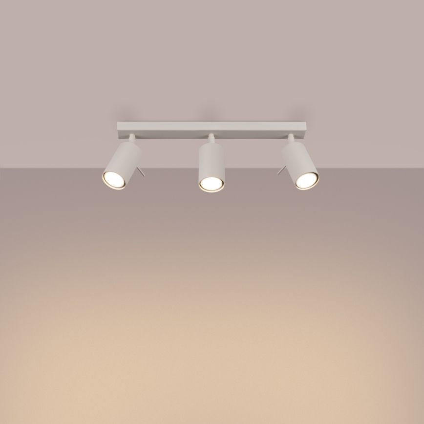 Точковий світильник RING 3xGU10/10W/230V кремовий