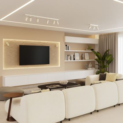 Точковий світильник RING 3xGU10/10W/230V кремовий