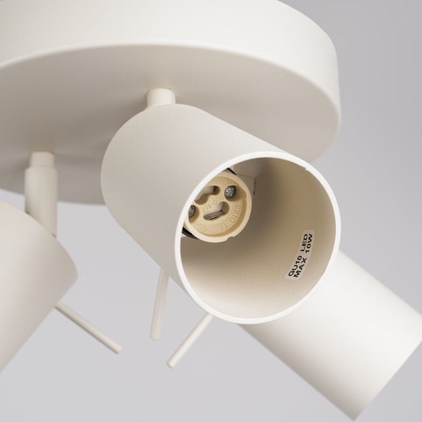 Точечный светильник RING 3xGU10/10W/230V кремовый