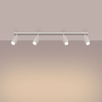 Точковий світильник RING 4xGU10/10W/230V кремовий