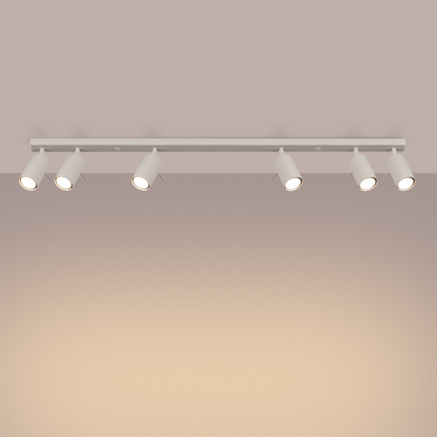 Точковий світильник RING 6xGU10/10W/230V кремовий