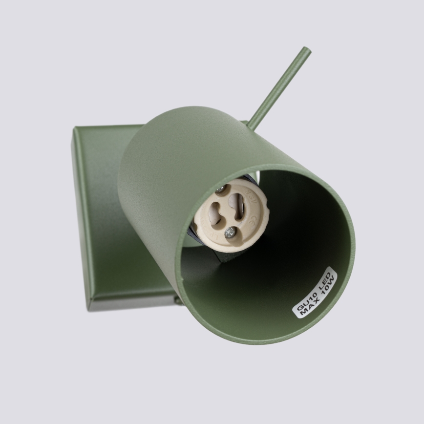 Настенный точечный светильник RING 1xGU10/10W/230V зеленый