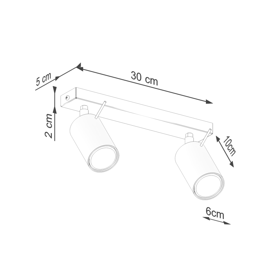 Точечный светильник RING 2xGU10/10W/230V зеленый