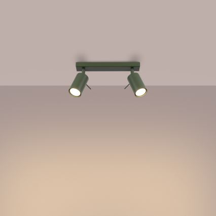 Точковий світильник RING 2xGU10/10W/230V зелений