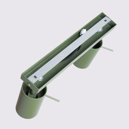 Точковий світильник RING 2xGU10/10W/230V зелений