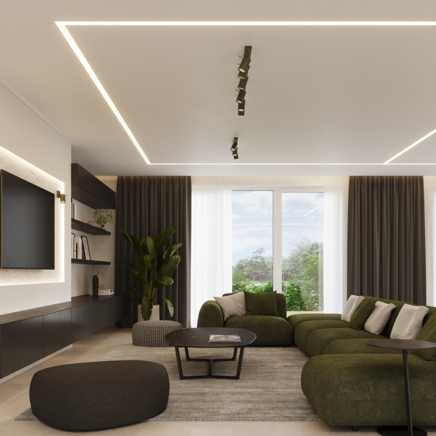 Точковий світильник RING 3xGU10/10W/230V зелений