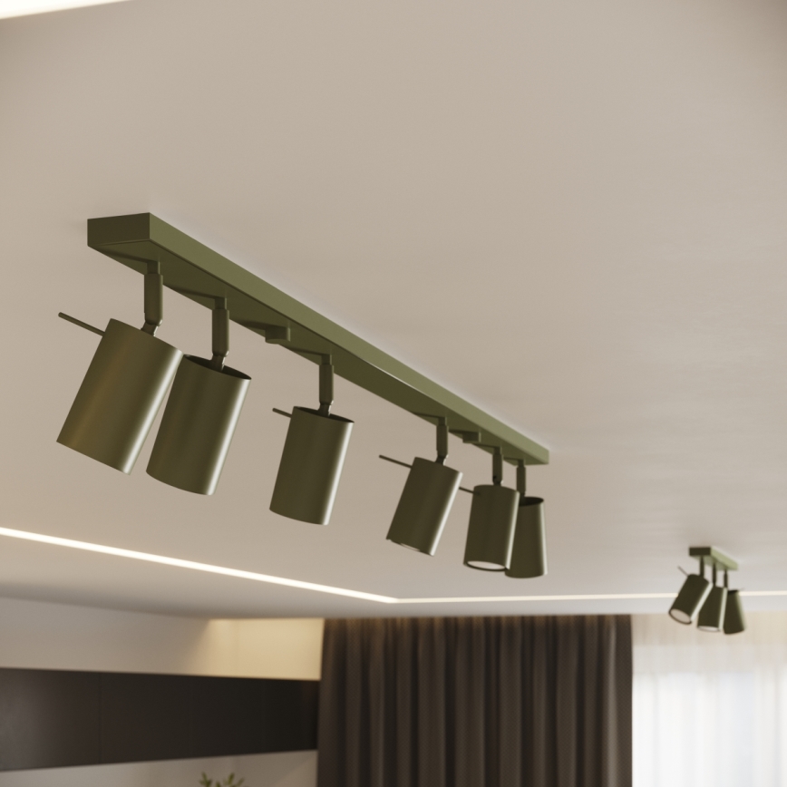 Точковий світильник RING 3xGU10/10W/230V зелений