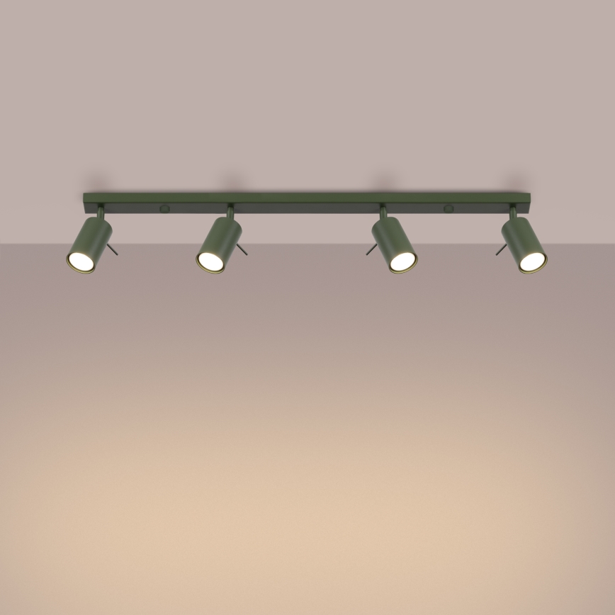 Точковий світильник RING 4xGU10/10W/230V зелений