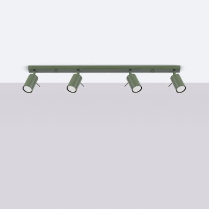 Точковий світильник RING 4xGU10/10W/230V зелений