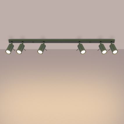 Точечный светильник RING 6xGU10/10W/230V зеленый