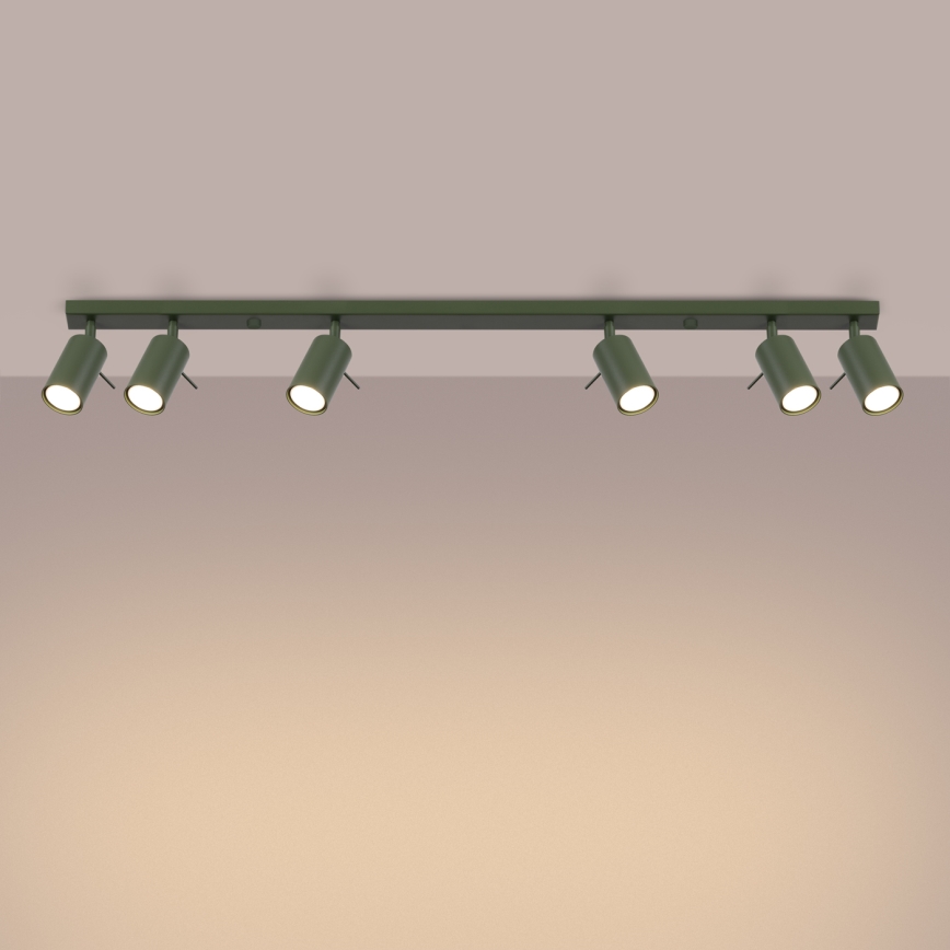 Точечный светильник RING 6xGU10/10W/230V зеленый