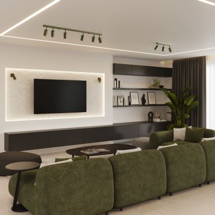 Точковий світильник RING 6xGU10/10W/230V зелений