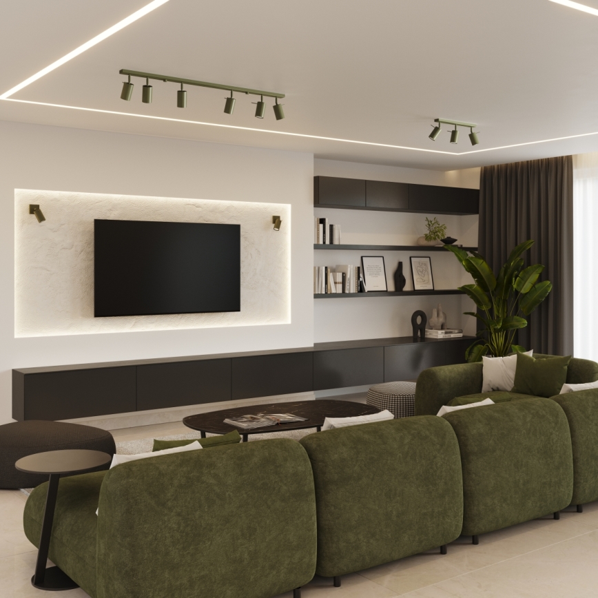 Точковий світильник RING 6xGU10/10W/230V зелений