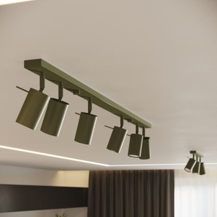 Точковий світильник RING 6xGU10/10W/230V зелений