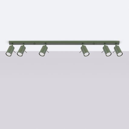 Точковий світильник RING 6xGU10/10W/230V зелений