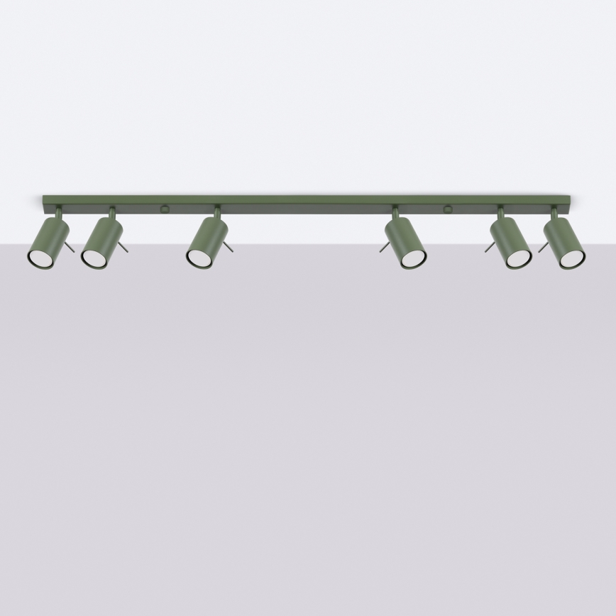 Точковий світильник RING 6xGU10/10W/230V зелений